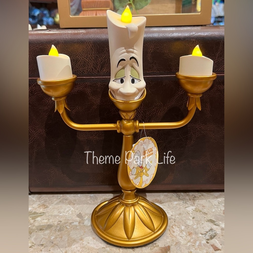 Disney Parks Beauty & the Beast LUMIERE Light Up Figure Figurine NEW